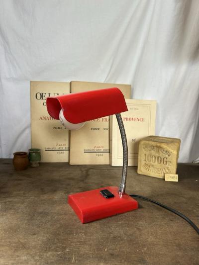 Lampe de Bureau Vintage Rouge Space Age R�tro 70s