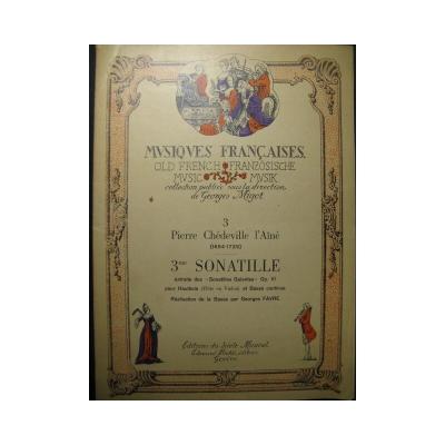 Ch�deville Pierre 3E Sonatille Piano Hautbois Ou Flute Ou Violon 1949
