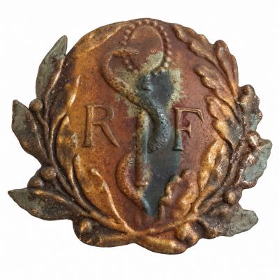 Insigne Casque Adrian M15 Service de Sant� Arm�e Fran�aise WW1 14 18