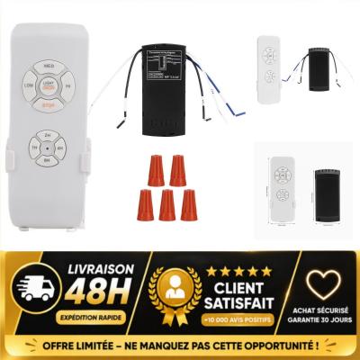 LiebeWH Kit T�l�commande Ventilateur de Plafond Universel 220V 3 Vitesses