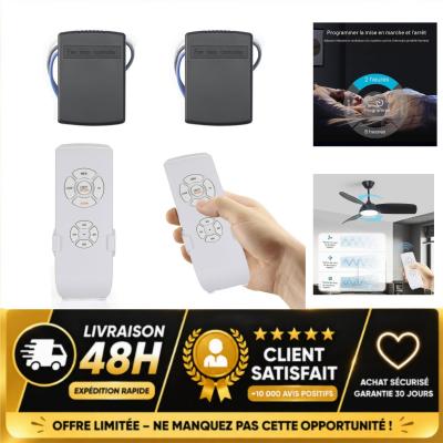 QIACHIP Kit T�l�commande Ventilateur de Plafond Sans Fil 3 Vitesses 4