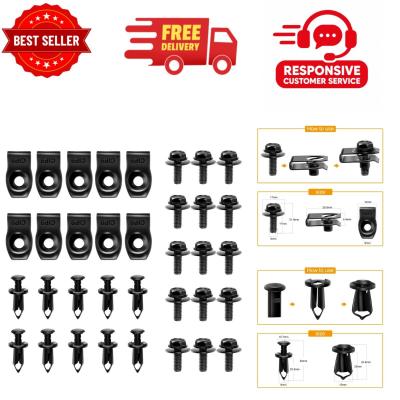 GOOACC 35PCS Boulons de pare �claboussures de moteur pare chocs doublure d'aile clips de retenue de pouss�e