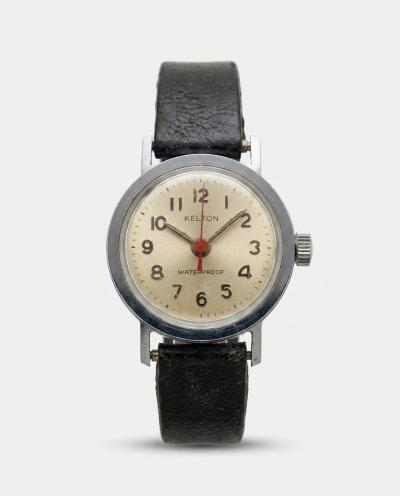 Kelton M�canique � remontage manuel ann�es 1960 et 1970 M�tal chrom� Montre