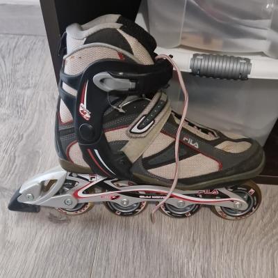 FILA Rollers en ligne Helix 46 Alu pointure 44 noir-gris-rouge