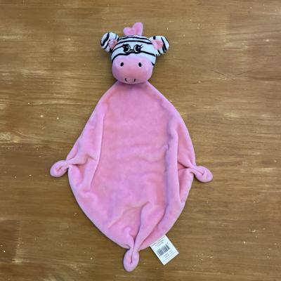 Doudou Plat Z�bre BABOU Rose Noir Blanc | Couverture B�b� Naissance