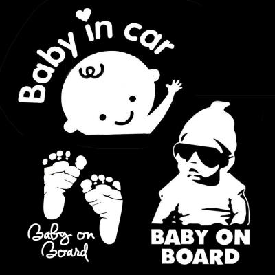 Paquet de 3 B�b� � Bord Baby on Board, Empreinte, Autocollant Voiture