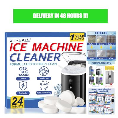 Paquet de 24 comprim�s nettoyants pour machine � gla�ons d�tartrant s�r en nickel pour comptoir