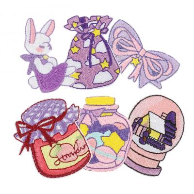 6 Pi�ces �cussons Brod�s � Coudre Lot De Motifs De Dessins Anim�s �cussons