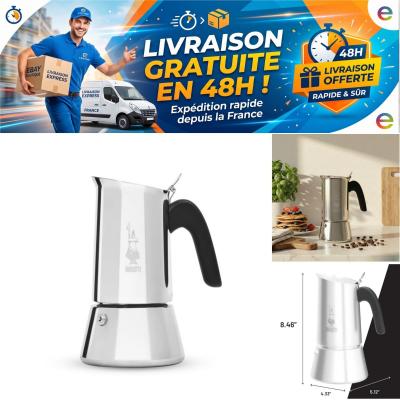 Bialetti Venus Cafeti�re Italienne Induction 6 Tasses Aluminium Acier Inoxydable