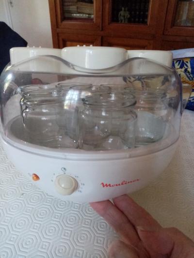 yaourtiere ronde Moulinex avec ses 7 pots. En �tat de marche