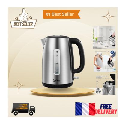 Midea Bouilloire 2200W   Chauffage �clair 1,7L avec Indicateur de Niveau d'Eau
