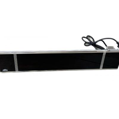 Chauffage infrarouge 1500W fa�ade verre vitro teint�e noir 900x170x80mm 230V IO