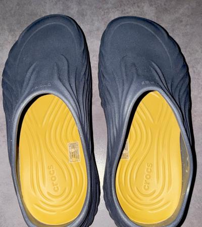 Crocs Echo Wave sandales � enfiler femme antid�rapantes gris-jaune EU 38,5