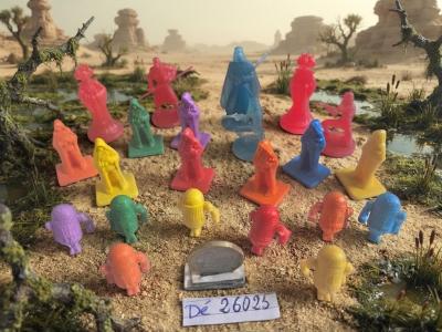 (64) star wars joli lot de 22 rares petites figurines en plastique, en l'�tat