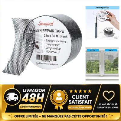 Ruban de R�paration Moustiquaire Fen�tre Secopad 10cm x 4,5m Noir