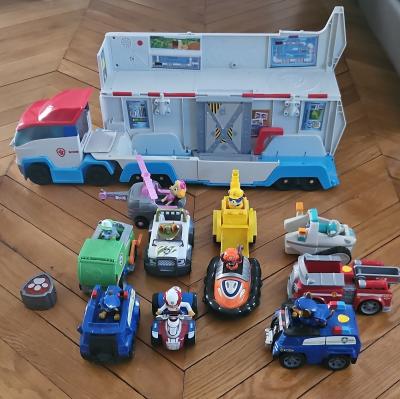 Pat' Patrouille lot 10 v�hicules avec personnages   camion QG mobile