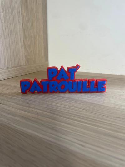 �criture Pat'Patrouille (Paw Patrol) en 3D