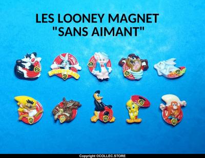 SERIE COMPLETE DE FEVES LA WARNER MAGNET (sans aimant)