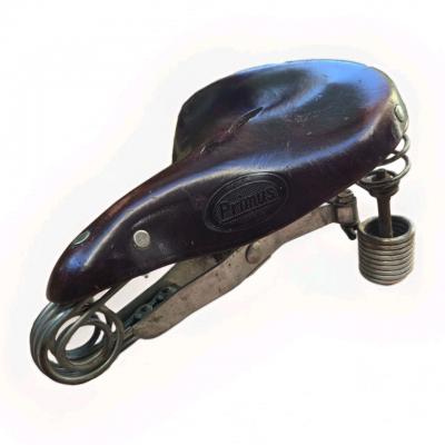 Selle de v�lo en cuir Primus Lepper Made in Holland design Ancienne
