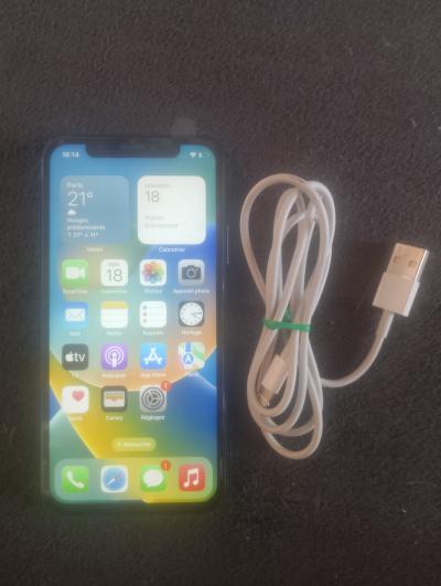 Apple iPhone X 64 Go Noir iOS Smartphone avec c�ble de charge USB