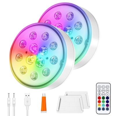 Lampe LED Piscine Submersible Rechargeable IP68 16 Couleurs T�l�commande Lot de