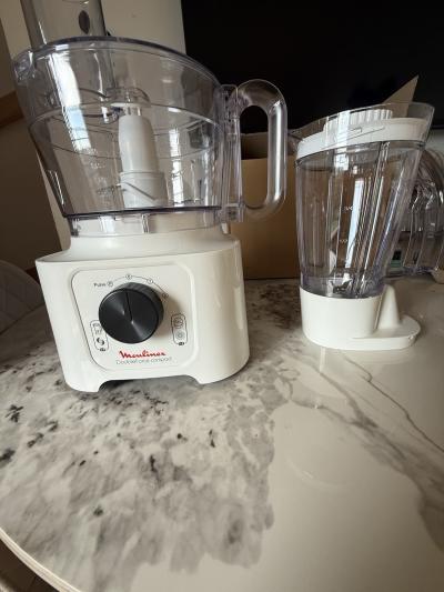 Moulinex DoubleForce Compact robot multifonction 800 W 2 vitesses Pulse blender