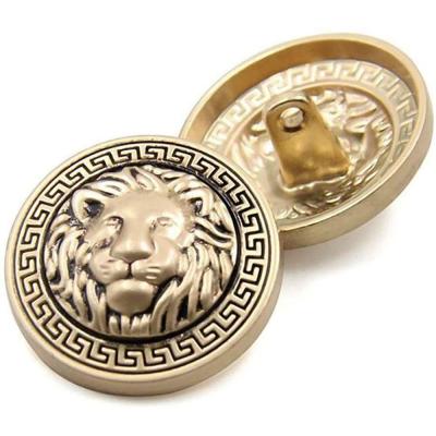 boutons en m�tal en forme de t�te de lion en relief pour costume, chemise