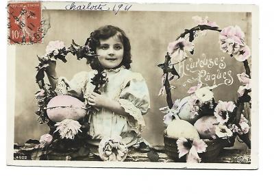 Fantasy   Girl With Flower Baskets And Easter Eggs