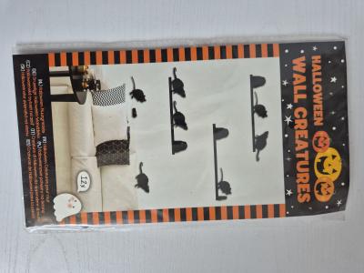Autocollants muraux Halloween chats noirs x12   d�coration murale