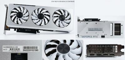Carte graphique Gigabyte GeForce RTX 3060 VISION OC 12G (r�vision 2.0) Blanc