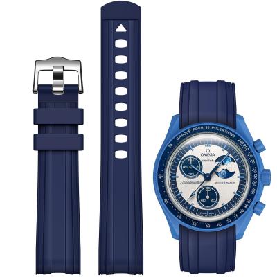 REBANDACE Bracelet de rechange en caoutchouc souple pour montre Omega x Swatch M