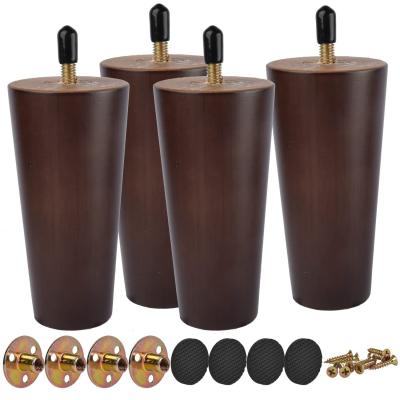 15CM Pieds de Meubles en Bois Massif effil�s avec M8 Boulon, Pieds de canap�