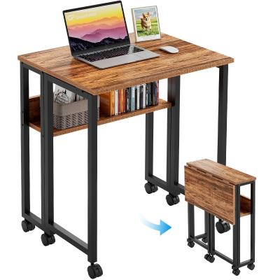 GreenForest Petite Bureau Pliant � roulettes, 63�50cm Pliable Portable,Table Pli