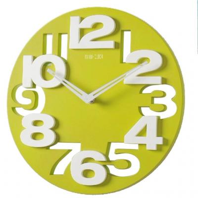 Horloge Murale Ronde 3D pour Salon, Cuisine, Bureau, Bar, caf�, Vert