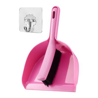 Ensemble pelle � poussi�re et balayette pour bureau et voiture Rose
