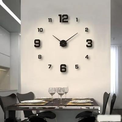 Horloge Murale Sticker 3D Sans Cadre Silencieuse Moderne D�co Salon Bureau house