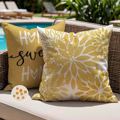 Jayusaror Housse de Coussin Canap� Jaune 40 x 40 40 x 40 cm (Lot 2),