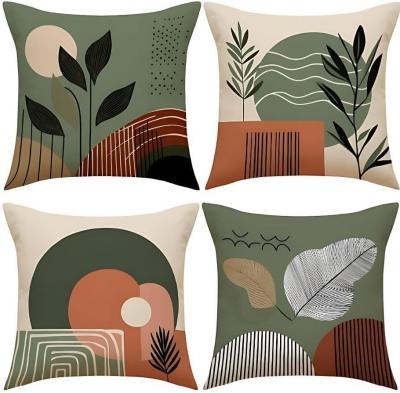Hopomoon Housse Coussin Canape 50x50 Lot 4 Vert 50 x 50 cm (Lot de 4),