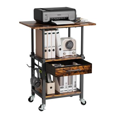 Yorbay Chariot d Imprimante � roulettes pour Bureau: 3 Niveaux avec M, R�tro