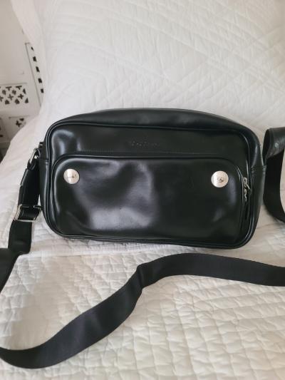 SAC A MAIN SACOCHE CUIR NOIR LONGCHAMP BANDOULIERE FERMETURE ECLAIR