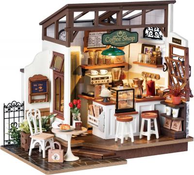 Rolife Maison Poup�es Caf� Miniature Bois Meubles Kits Mod�les Jouet dollhouse