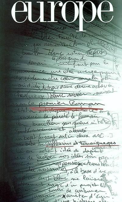 Europe, hors s�rie, n� 2003. Le premier roman