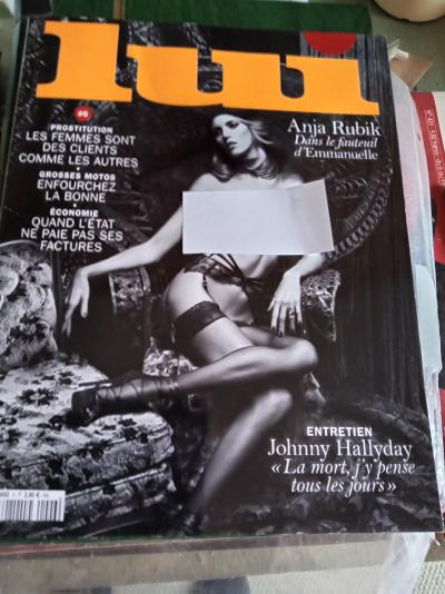REVUE LUI MAGAZINE N�6 AVRIL 2014 ANJA RUBIK DANS LE FAUTEUIL D'EMMANUELLE  com9
