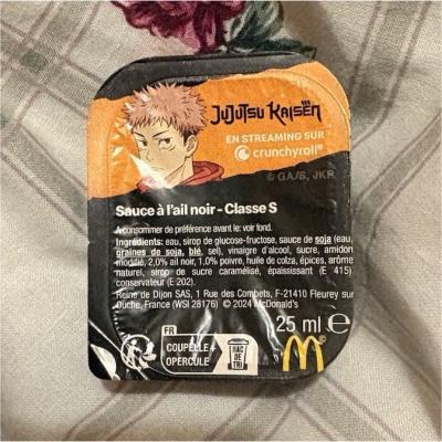 McDonald's Sauce � l ail noir Classe S Jujutsu Kaisen dosette 25 ml