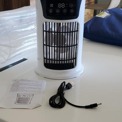 Mini ventilateur de bureau USB �lectrique blanc et noir, alimentation par USB