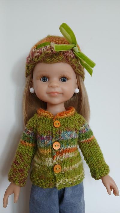 ENSEMBLE gilet poup�e 32 33 cm Paola Reina, Ch�rie de Corolle, Little Darling