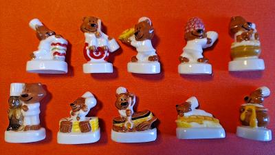 FEVES    OURSONS GOURMANDS   s�rie compl�te  BRILLANTE...ref.  A05