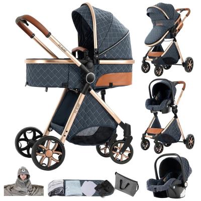 Poussette 3 en 1 Trio B�b� Nacelle Si�ge Auto R�versible Pliable Tout Terrain