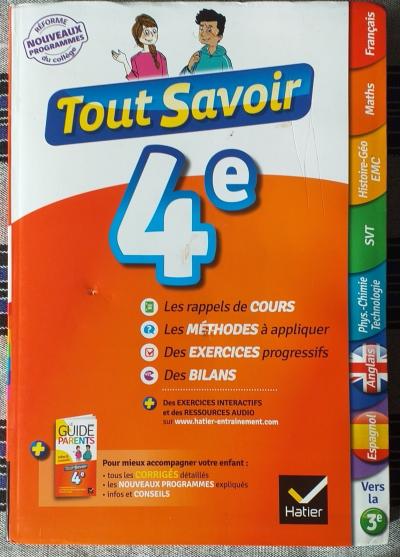 Livre scolaire Coll�ge Tout Savoir 4�me