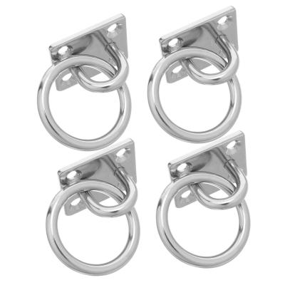 4 Pi�ces Crochets de Suspension Plafond Acier Inoxydable Anneaux avec Plaque